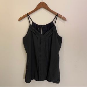 Maurices Dark Gray Adjustable Strap Tank Blouse